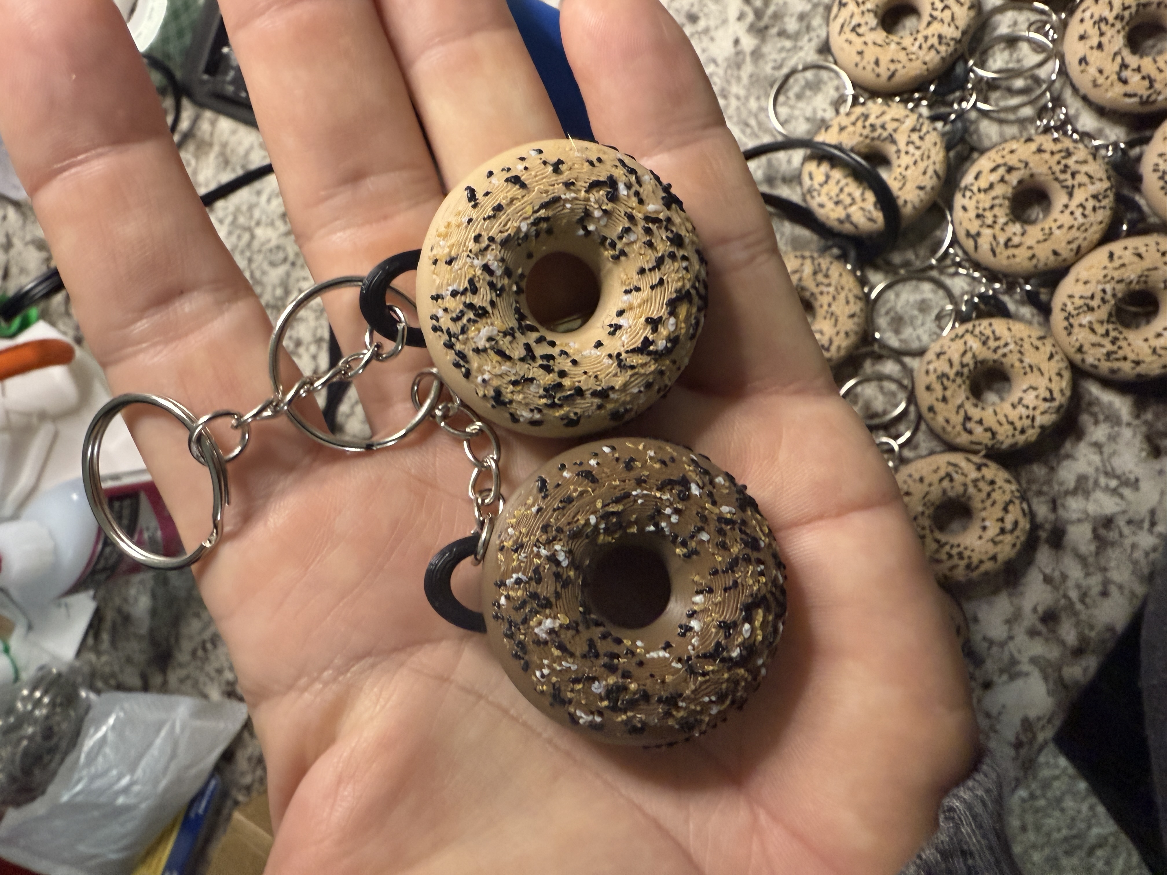 Bagel Keychain